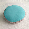 Coussin Rond Bleu Turquoise