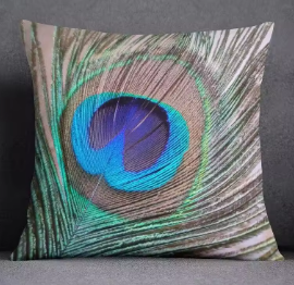 Housse Coussin Plume De Paon