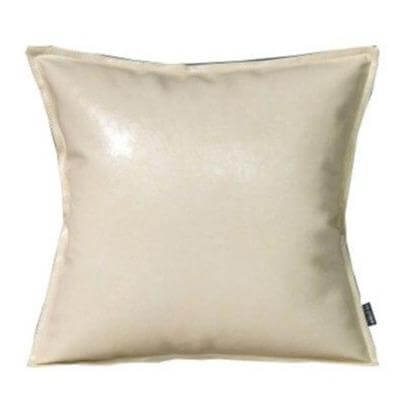 Coussin Cuir Beige