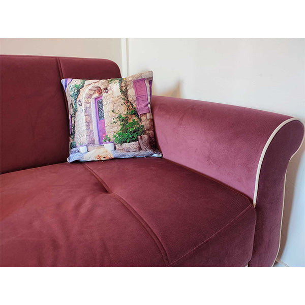 Coussin Maison Fleurie