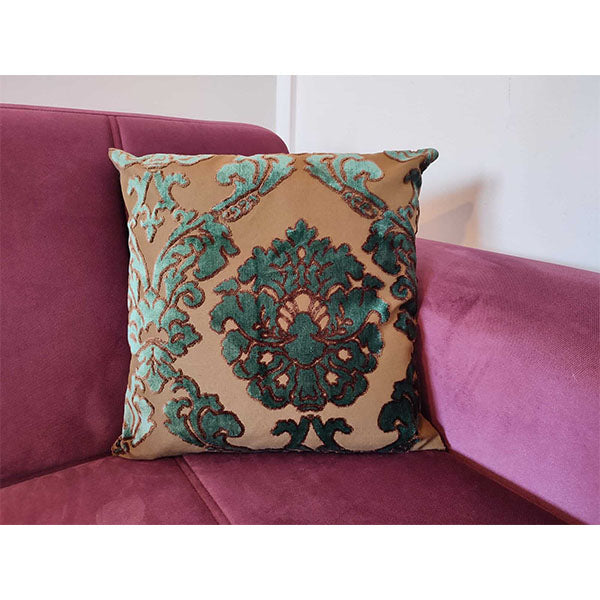 Coussin Motif Velours Floral