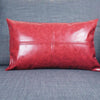Coussin Rectangulaire Simili Cuir rouge