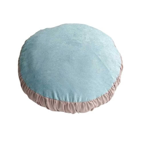 Coussin Rond Bleu Clair