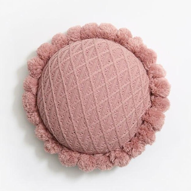 Coussin Rond Rose
