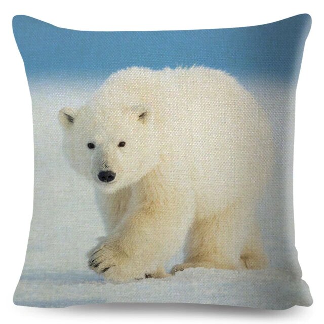 Coussin Ours Blanc