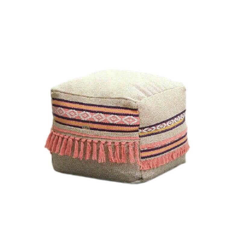 Pouf Berbère Handira Rose