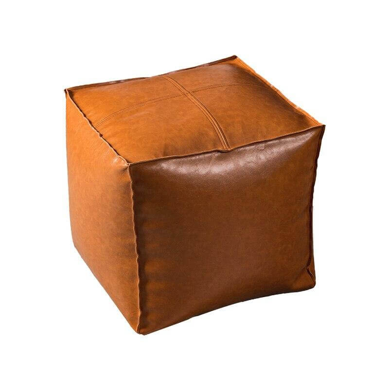 Housse de pouf marocain en cuir PU poufs bohèmes repose-pieds housse de Housse de pouf marocain en cuir PU poufs bohèmes repose-pieds housse de