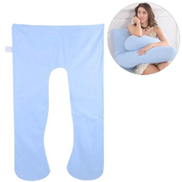 Housse Pour Coussin d'Allaitement bleu