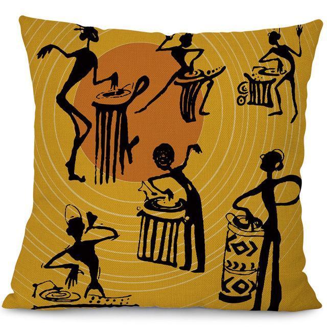 Coussin Africain Jaune