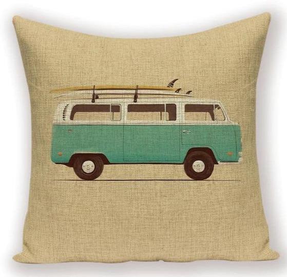 Coussin Bleu Vintage