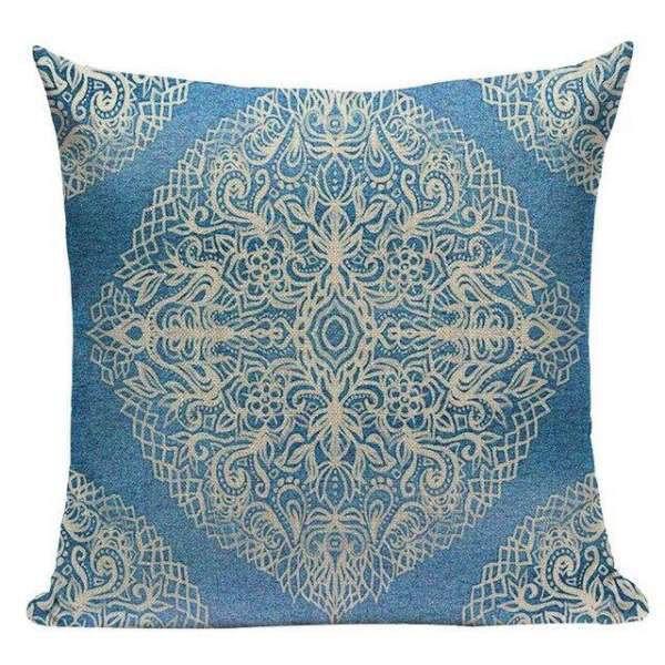 Coussin Bohème Bleu