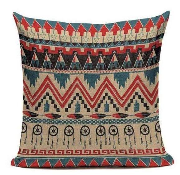 Coussin Bohème en housse avec coussin