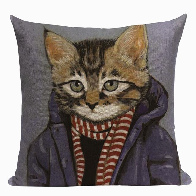 Coussin 80x60 cm: Coussin de sac en tissu jacquard animalier pour chiens et  chats