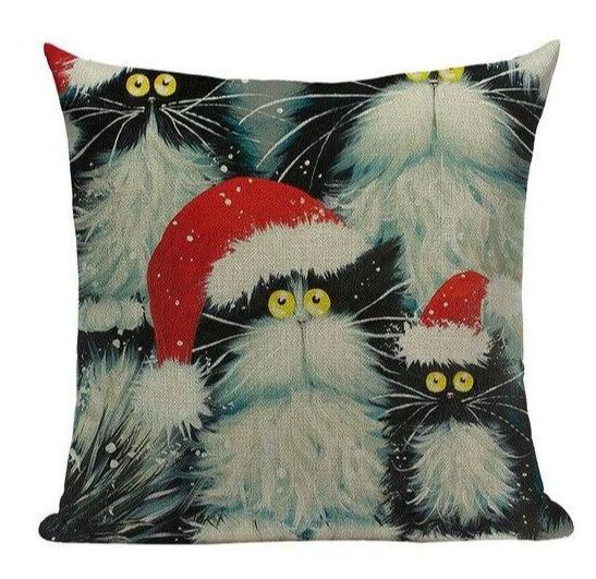 Coussin Chat Noël