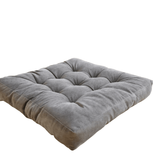 Coussin pour canapé gris, motif feuillage - 40x55 cm