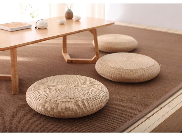 Coussin De Sol Rond - Pour Yoga, Méditation, Salon, Balcon - 42 Cm, Bleu Turquoise