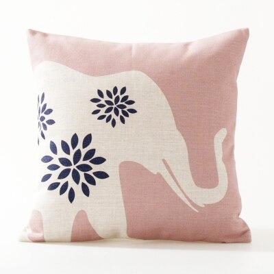 Coussin Éléphant Rose