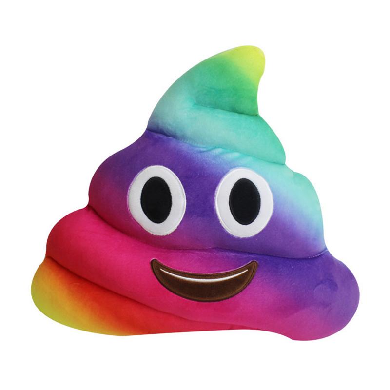 Coussin Emoji Caca Multicolore