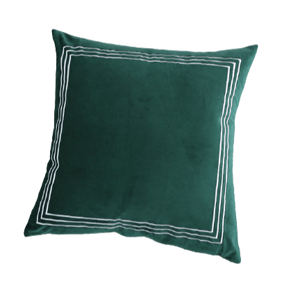 Coussin En Velours Vert