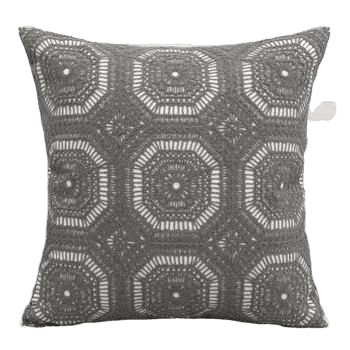 Coussin Ethnique Gris