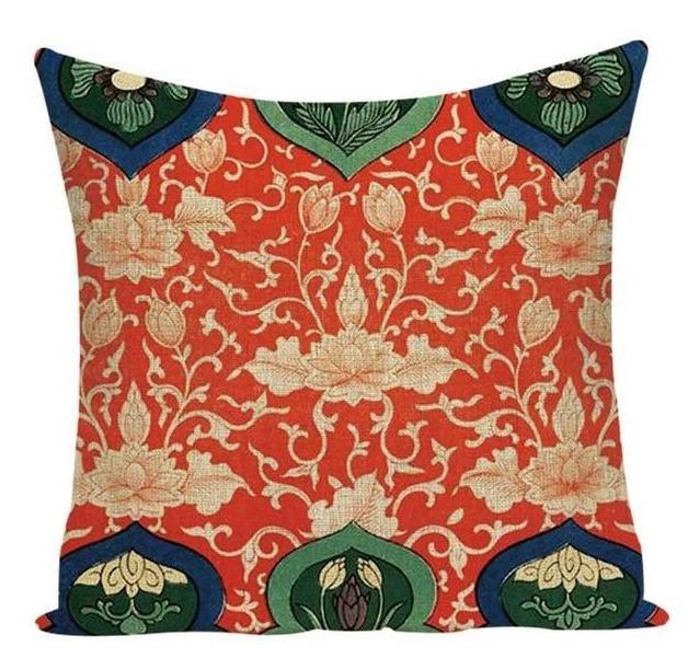 Coussin Fleuri Indien