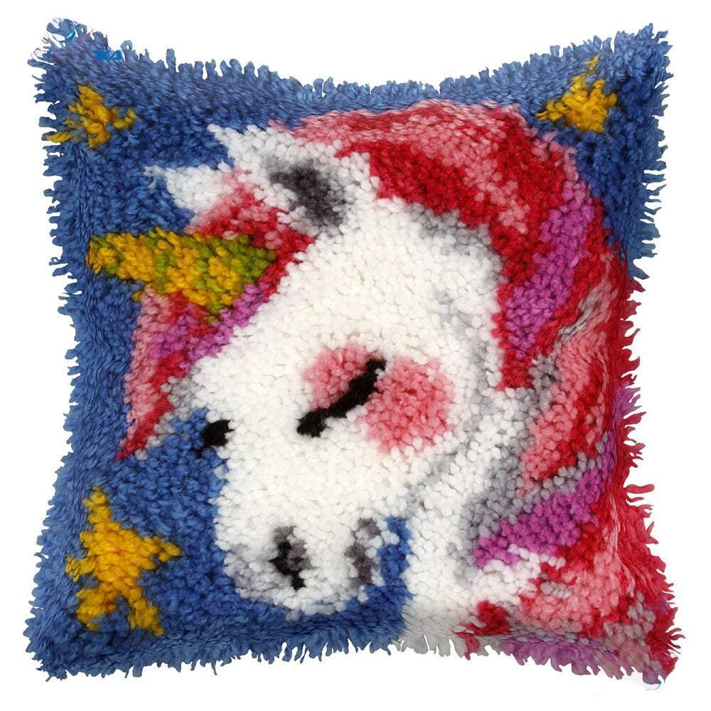 Coussin Licorne Crochet