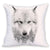 Coussin Loup Blanc