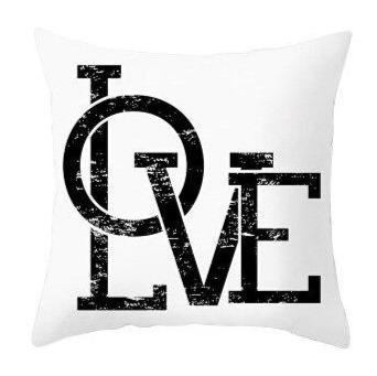 Coussin Love Noir Et Blanc