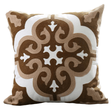 Coussin Marron Vintage