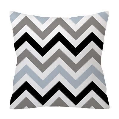 Coussin Motif Géométrique Noir Et Blanc