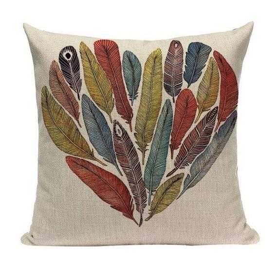 Coussin Motif Plume