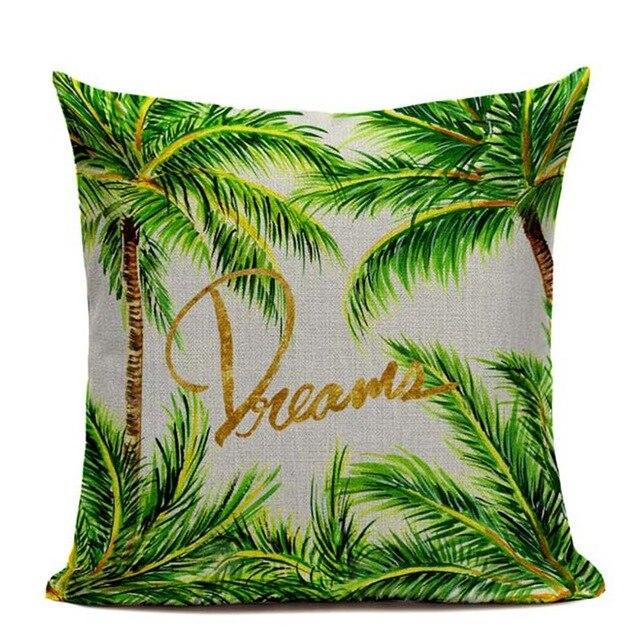 Coussin Motif Tropical