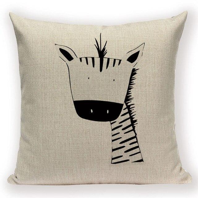 Coussin Noir Et Blanc Zèbre