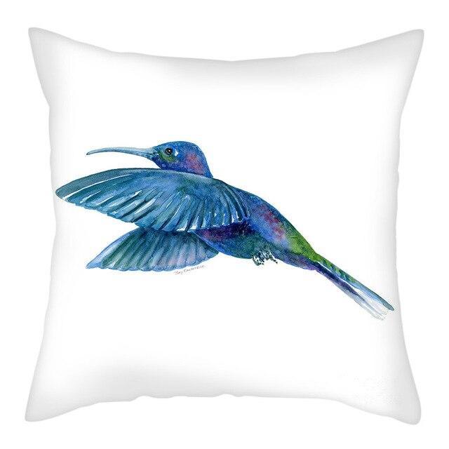 Coussin Oiseau Bleu