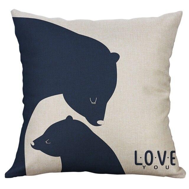 Coussin Ours Bleu