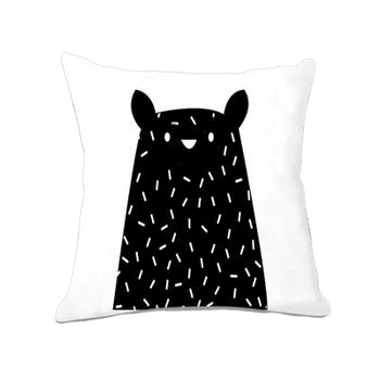 Coussin Ours Noir