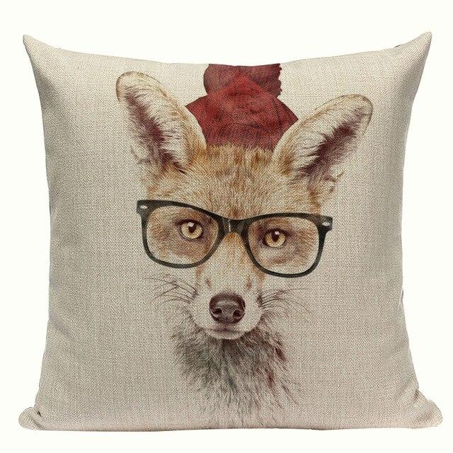 Coussin Renard à Lunette