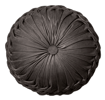 Coussin Rond En Velours Plissé