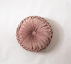 Coussin Rond Velours Rose