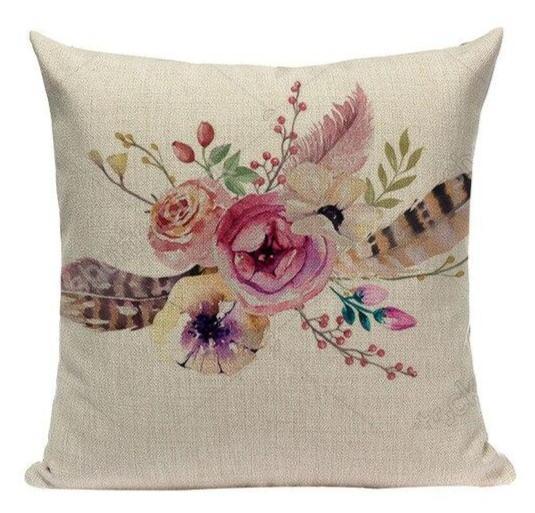 Coussin Rose Plume