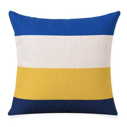 Coussin Scandinave Jaune Et Bleu