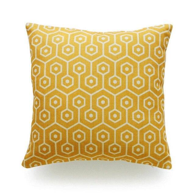 Coussin Scandinave Jaune Moutarde
