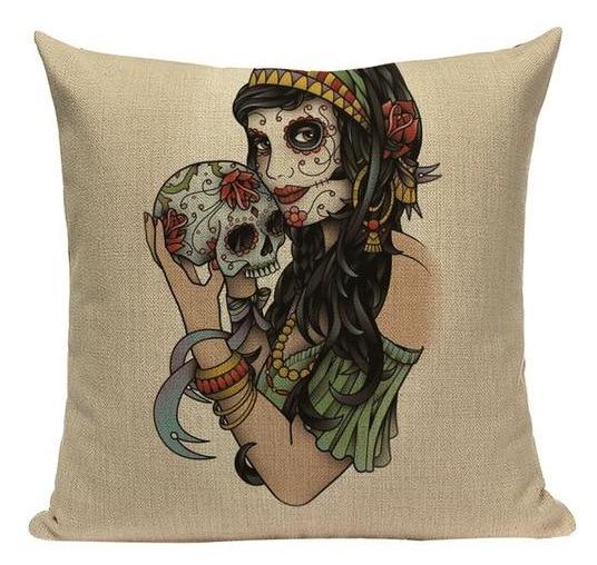 Coussin TÊTE DE MORT - Mexican Skull - Rock A Gogo