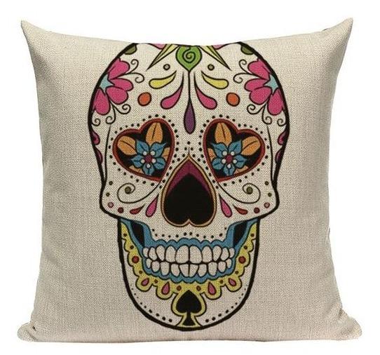 Coussin Tête De Mort Mexicaine