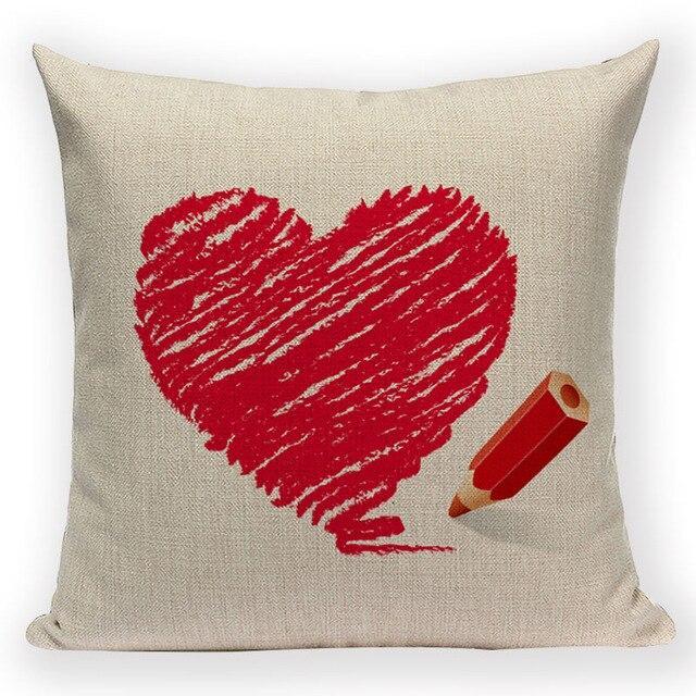 Coussin Tissu Coeur Rouge