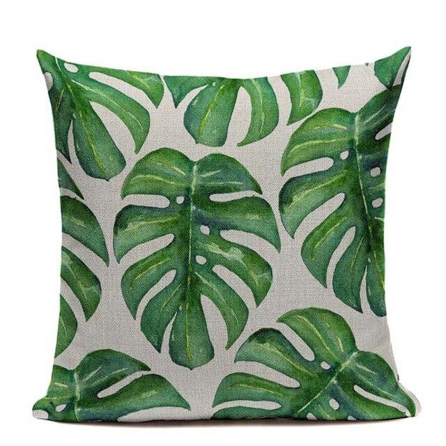 Coussin Tropical Vert