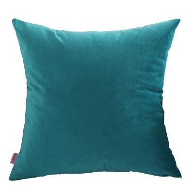 Coussin Velours Bleu Canard