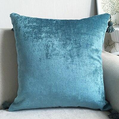 Coussin Velours Bleu De Prusse