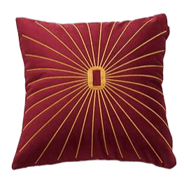 Coussin Velours Grenat