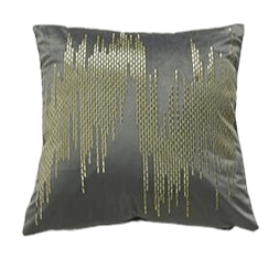 Coussin Velours Gris Foncé